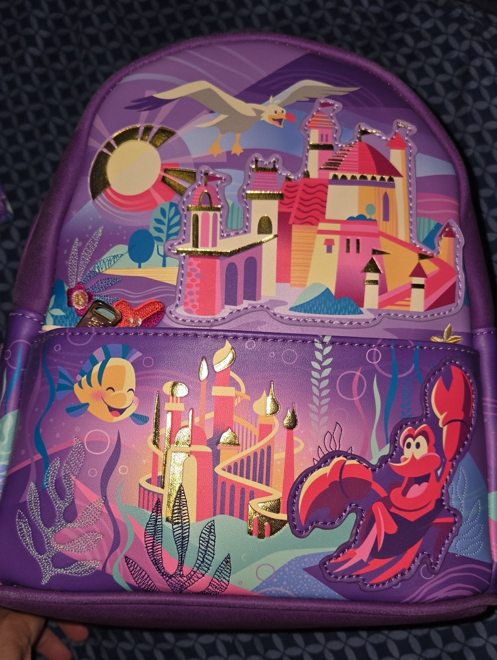 Disney Little Mermaid Loungefly Mini Backpack with Wallet